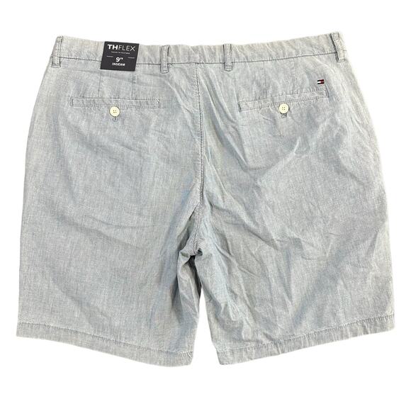Tommy Hilfiger Men's Th Flex Stretch 9" Shorts Light Wash Chambray Size 40 $70 - Picture 3 of 7
